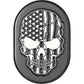 Figurati Designs Antenna Cover - Right Rear Fender - Contrast Cut American Flag Skull - Black FD28-AC-BLK-RT