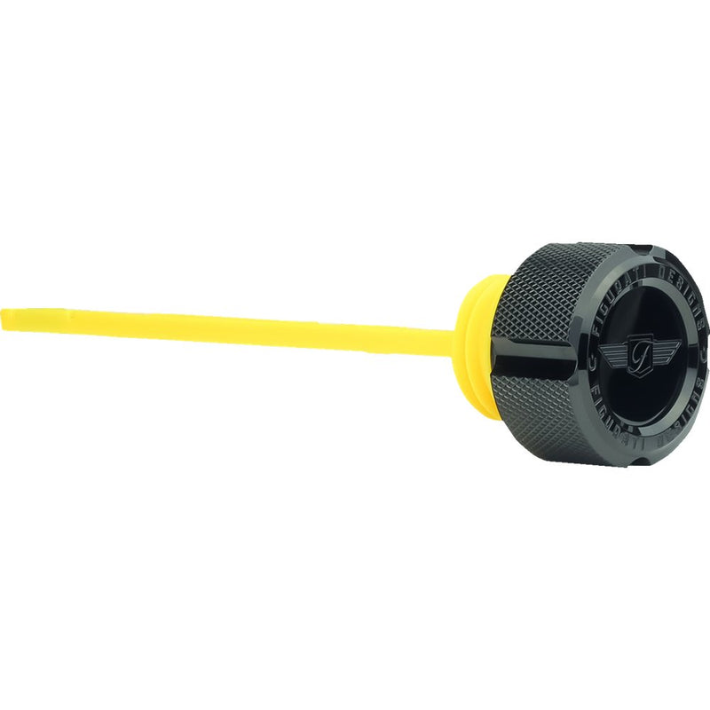 Figurati Designs Oil Dipstick - Knurled - Black - M8 Touring/Trike FD01-MAGDSM8-KN-BLK