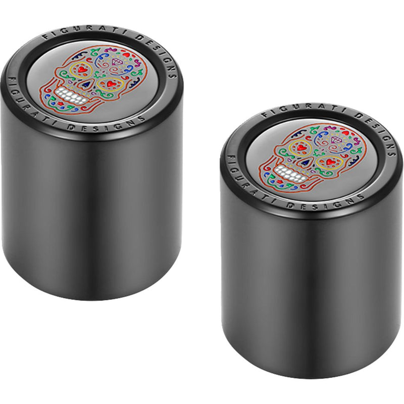 Figurati Designs Docking Cover - Medium - Black - Sugar Skull FD30-DC-27-30-BLK