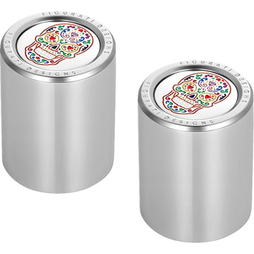 Figurati Designs Docking Cover - Medium - Mirror Polished - Sugar Skull FD30-DC-27-30-SS