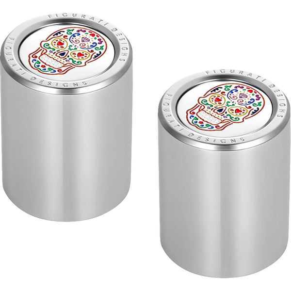 Figurati Designs Docking Cover - Medium - Mirror Polished - Sugar Skull FD30-DC-27-30-SS