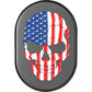 Figurati Designs Antenna Cover - Left Rear Fender - American Flag Skull - Black FD25-AC-BLK-LT