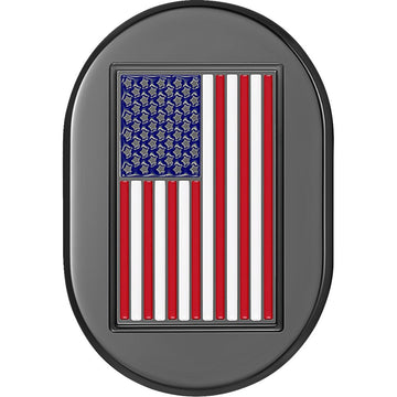 Figurati Designs Antenna Cover - Right Rear Fender - American Flag - Black FD21-AC-BLK-RT