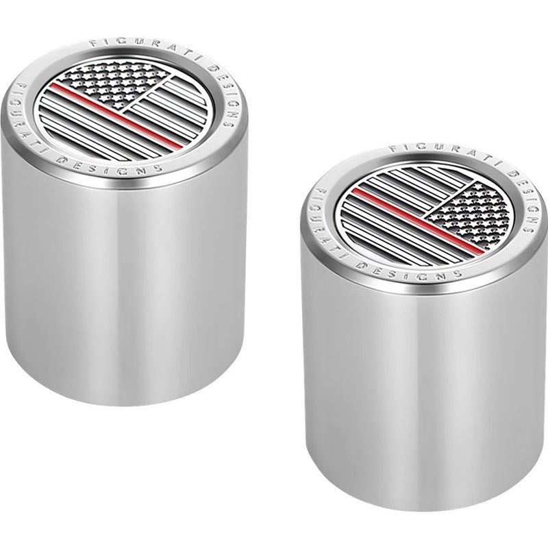 Figurati Designs Docking Covers - American Flag - Contrast Cut - Silver FD73-DC-2730-SS