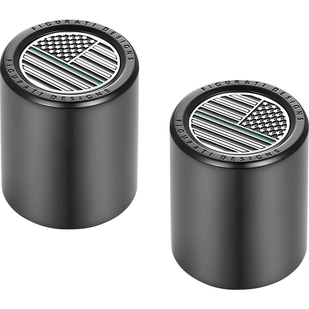 Figurati Designs Docking Covers - American Flag - Contrast Cut - Black FD72-DC-2730-BK