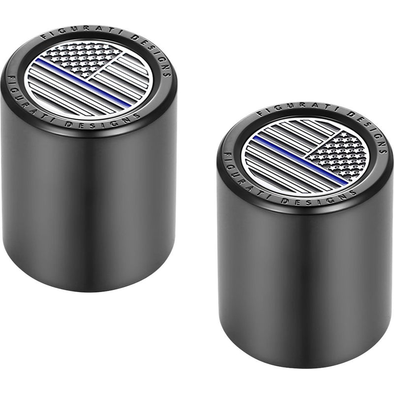 Figurati Designs Docking Covers - American Flag - Contrast Cut - Black FD71-DC-2730-BK