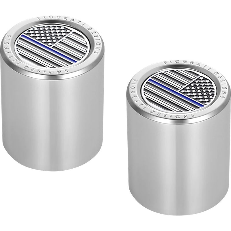Figurati Designs Docking Covers - American Flag - Contrast Cut - Silver FD70-DC-2730-SS