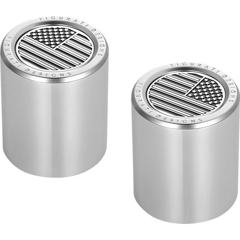 Figurati Designs Docking Covers - American Flag - Silver FD26-DC-2730-SS