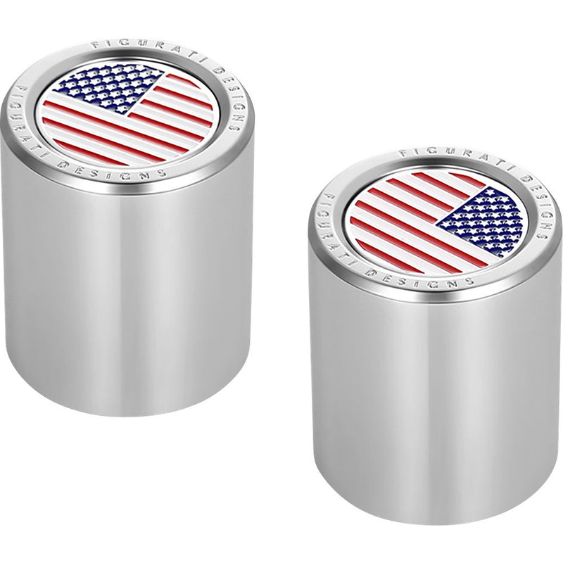 Figurati Designs Docking Covers - American Flag - Silver FD20-DC-2730-SS