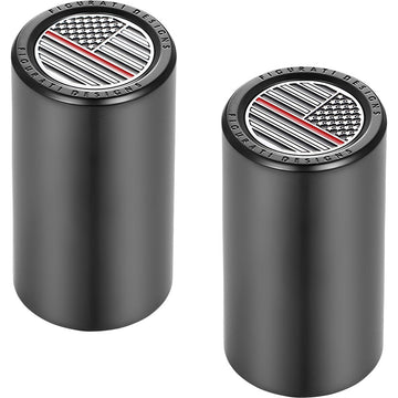 Figurati Designs Docking Covers - American Flag - Red Line - Long - Black FD73-DC-2545-BK