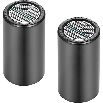 Figurati Designs Docking Covers - American Flag - Green Line - Long - Black FD72-DC-2545-BK