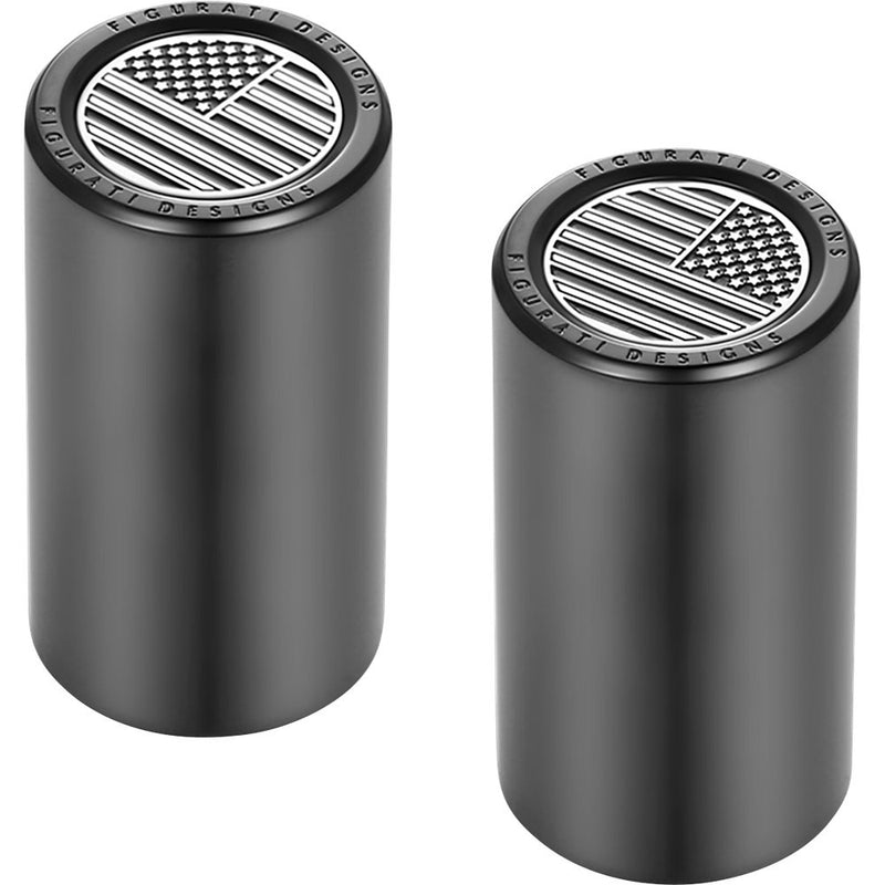 Figurati Designs Docking Covers - American Flag - Long - Contrast Cut - Black FD26-DC-2545-BK