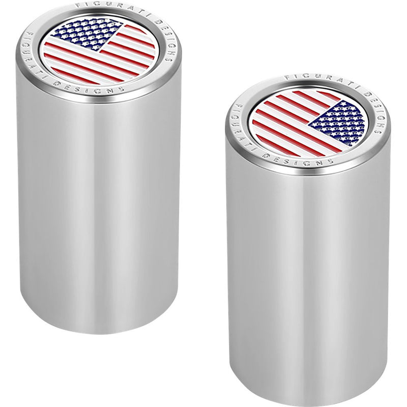 Figurati Designs Docking Covers - American Flag - Long - Silver FD20-DC-2545-SS
