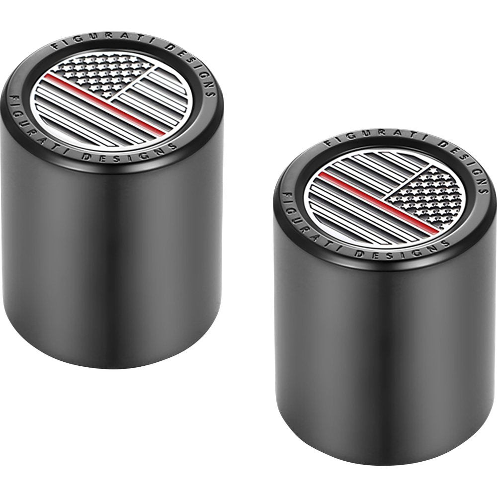 Figurati Designs Docking Covers - American Flag - Red Line - Short - Black FD75-DC-2530-BK