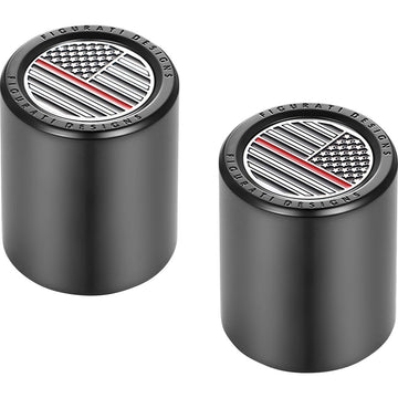 Figurati Designs Docking Covers - American Flag - Red Line - Short - Black FD75-DC-2530-BK