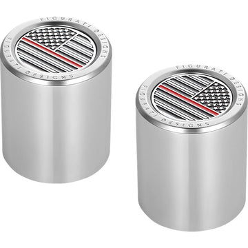 Figurati Designs Docking Covers - American Flag - Red Line - Short - Silver FD73-DC-2530-SS