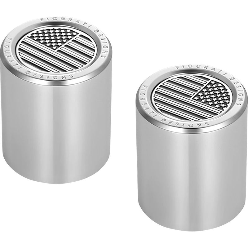 Figurati Designs Docking Covers - American Flag - Short - Contrast Cut - Silver FD26-DC-2530-SS
