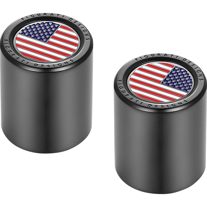 Figurati Designs Docking Covers - American Flag - Short - Black FD21-DC-2530-BK