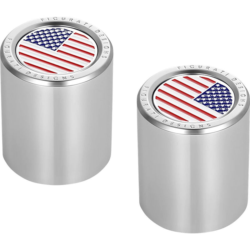 Figurati Designs Docking Covers - American Flag - Short - Silver FD20-DC-2530-SS