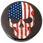 Figurati Designs Swing Arm Covers - Red/White/Blue Flag Skull - Custom - Black FD25-AFSKULL-BK