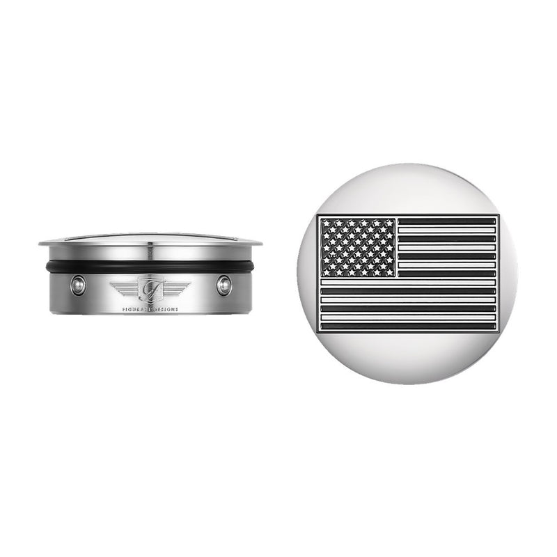Figurati Designs Swing Arm Covers - Contrast Cut - Silver FD26R-AF-CC-SS
