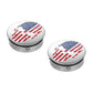 Figurati Designs Swing Arm Covers - Red/White/Blue Flag Skull FD24-AFSKULL-SS