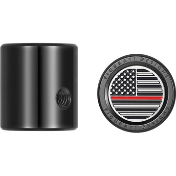 Figurati Designs Heel-Toe Shifter Cover - Red Line American Flag - Black FD75-HTSC-BLK