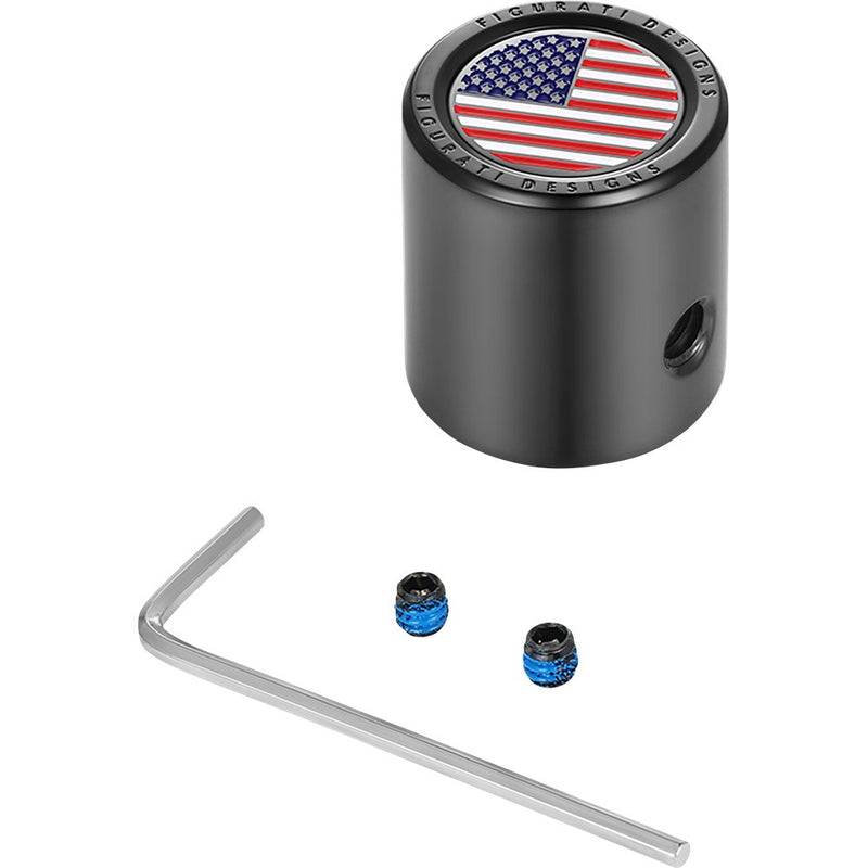 Figurati Designs Heel-Toe Shifter Cover - American Flag - Red/White/Blue/Black FD21-HTSC-BLK