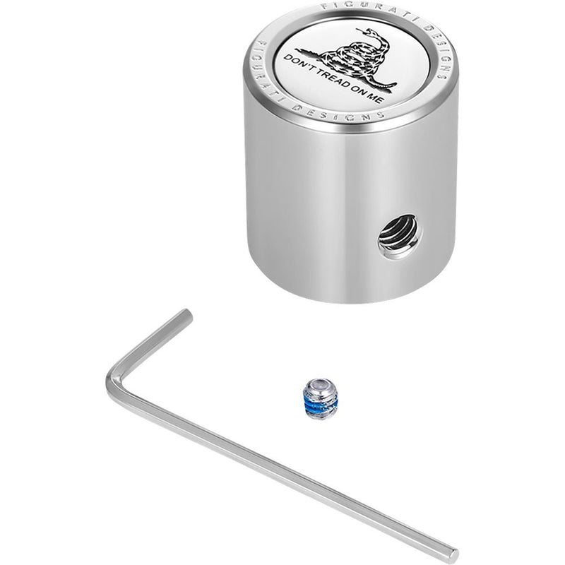 Figurati Designs Heel-Toe Shifter Cover - Don't Tread On Me - Stainless Steel FD40-HTSC-SS