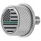 Figurati Designs Seat Mounting Knob - Stainless Steel - Green Line American Flag FD72-SEAT KN-SS