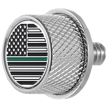 Figurati Designs Seat Mounting Knob - Stainless Steel - Green Line American Flag FD72-SEAT KN-SS