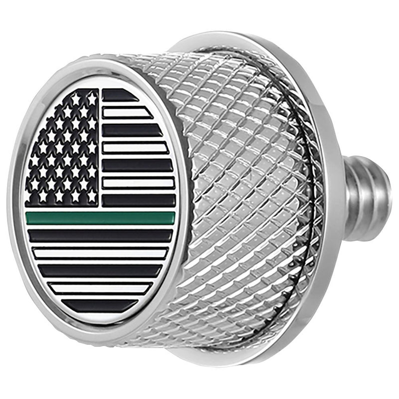 Figurati Designs Seat Mounting Knob - Stainless Steel - Green Line American Flag FD72-SEAT KN-SS