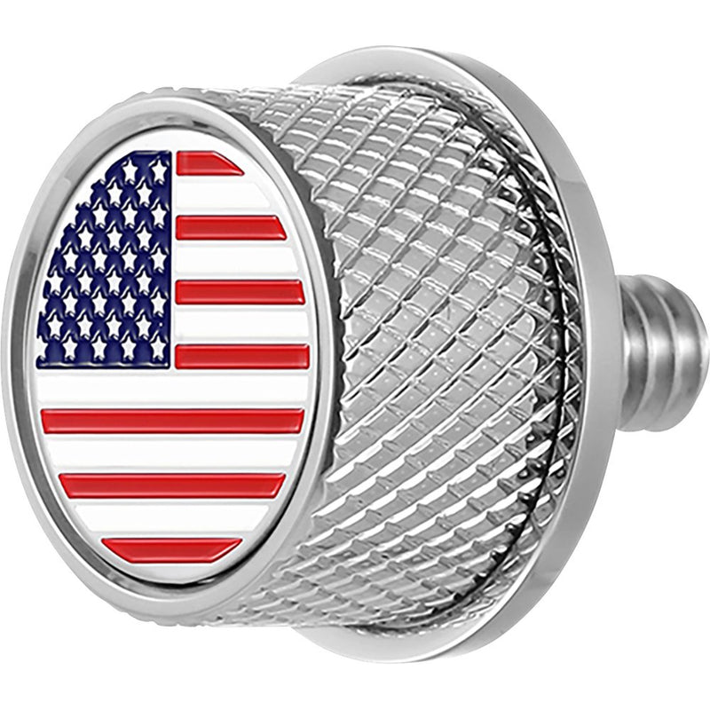 Figurati Designs Seat Mounting Knob - Stainless Steel - American Flag FD20-SEAT KN-SS