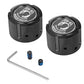 Figurati Designs Axle Nut Cover - Front - Stainless Steel - POW MIA - Black FD50-FAC-BK