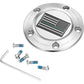 Figurati Designs Timing Cover - 5 Hole - Green Line American Flag - Stainless Steel FD72-TC-5H-SS