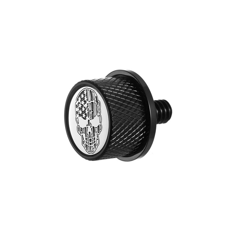 Figurati Designs Seat Mounting Knob - Black - Skull - Contrast Cut FD27-SEAT KN-BK