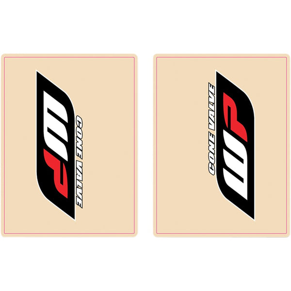 Flu Designs Inc. Upper Fork Decal - WP - Red/Black 01018