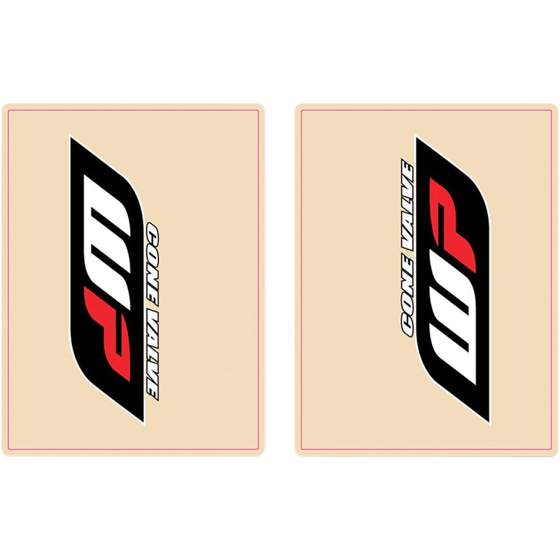 Flu Designs Inc. Upper Fork Decal - WP - Red/Black 01018