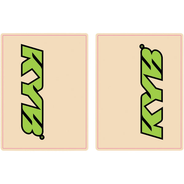 Flu Designs Inc. Upper Fork Decal - KYB - Green/Black 01017