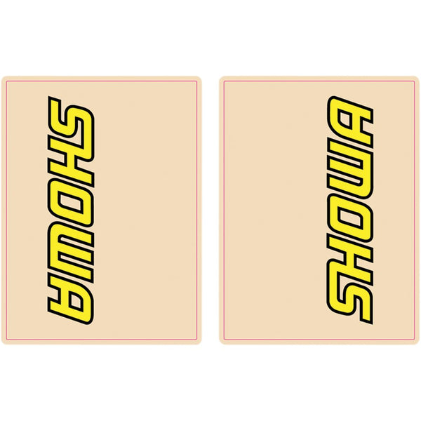 Flu Designs Inc. Upper Fork Decal - Showa - Yellow/Black 01013