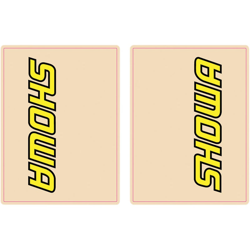 Flu Designs Inc. Upper Fork Decal - Showa - Yellow/Black 01013