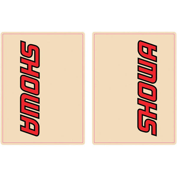 Flu Designs Inc. Upper Fork Decal - Showa - Red/Black 01012