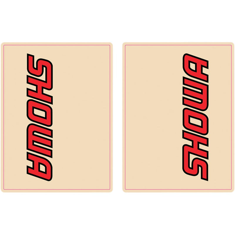 Flu Designs Inc. Upper Fork Decal - Showa - Red/Black 01012