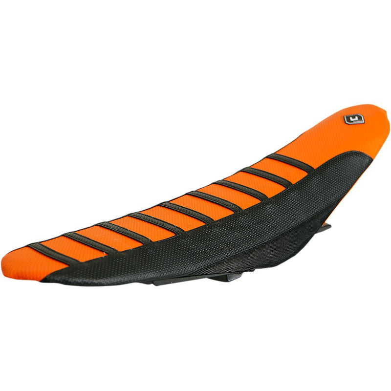 Flu Designs Inc. Pro Rib Seat Cover - Orange/Black - KTM '11-'16 55502