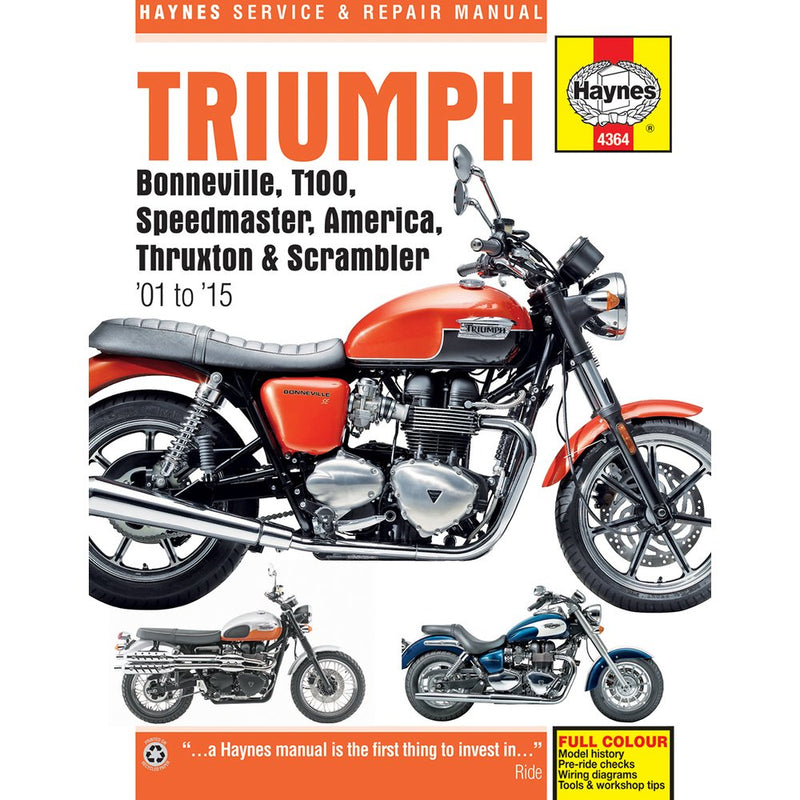 Haynes Manual - Triumph - Bonneville '01-'15 M4364