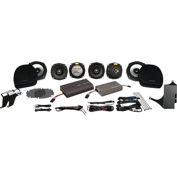 Hogtunes 425 W Dual Amp/ 6 XL Speaker Kit - Harley Davidson G2 ULTRA 6 PACK-XL