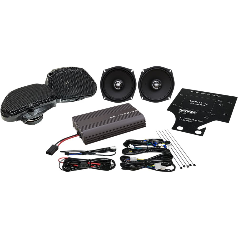 Hogtunes 200 W Amp/Speaker Kit - FLTR REV 450 RGU KIT-AA