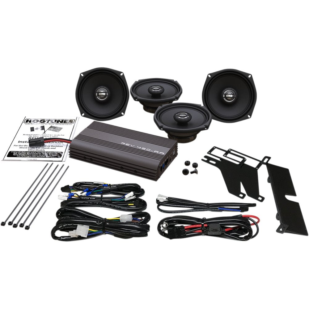 Hogtunes 4-Speaker/200W Amplifier Kit REV 450U KIT-AA