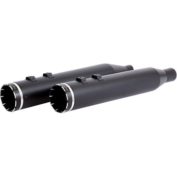 KHROME WERKS 4-1/2" HP-Plus? Slip-On Mufflers - Black with Tracer - Touring 202835