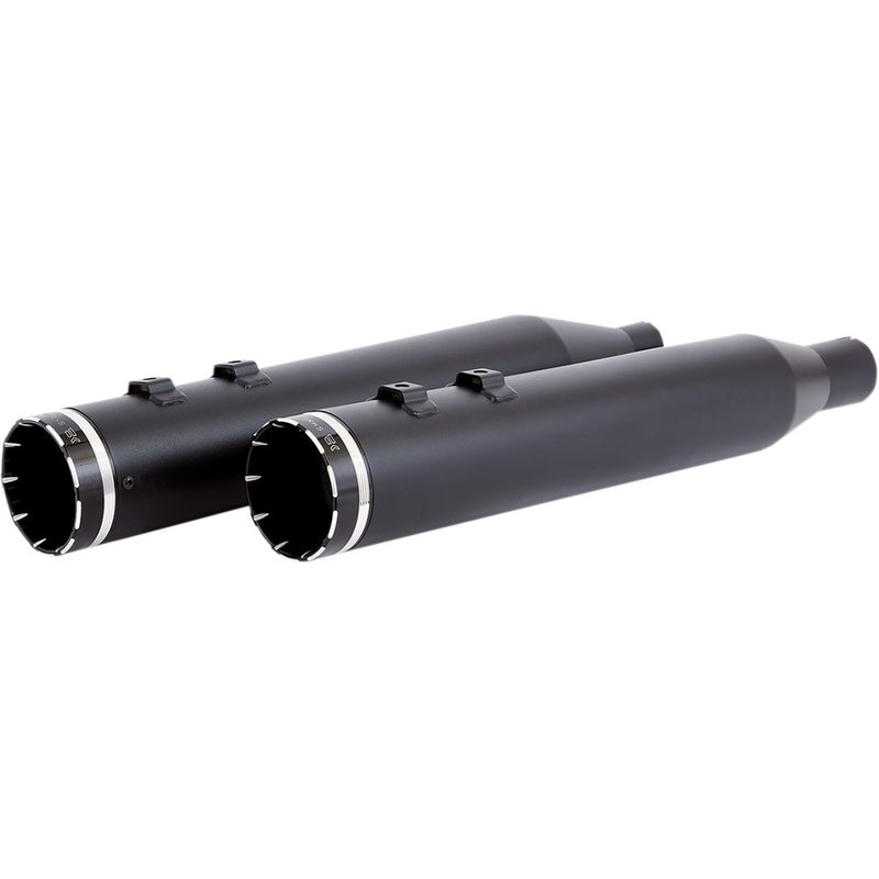 KHROME WERKS 4-1/2" HP-Plus? Slip-On Mufflers - Black with Tracer - Touring 202835